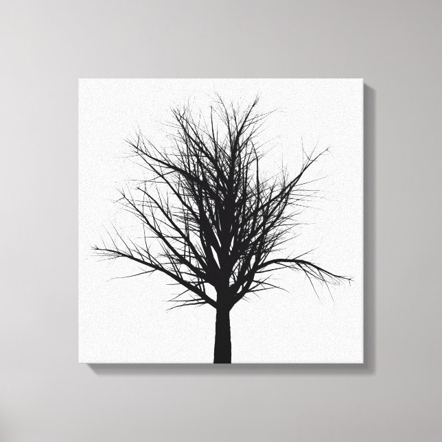 Black Träd | Zazzle_Growshop Canvastryck (Framsida)