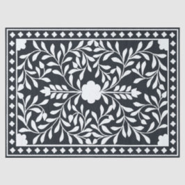 Black Traditional Bone Inlay Decoupage Paper
