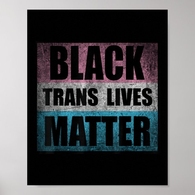 Black Transgender Lives Trans Awareness Activism Poster (Framsidan)