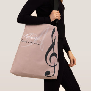 Black Treble Music Dusty Ro Tote Bag Axelväska