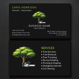 Black Tree Services Professional Visitkort