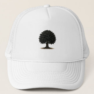 Black Tree Silhouette Cap – Minimal Nature Hat Keps