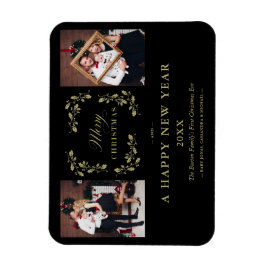 Black Trend Elegant Chic jul 2-fotofamilj Magnet