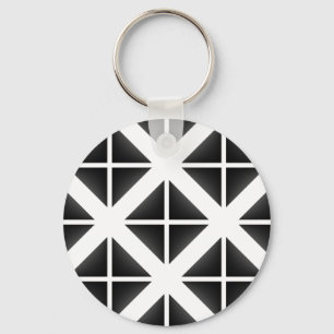 Black Trendig Triangle Mönster Nyckelring