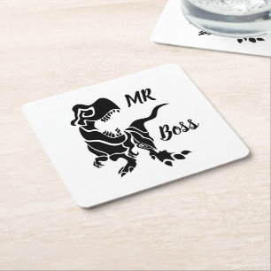 Black Trex Chef Dino Underlägg Papper Kvadrat