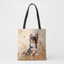 Black Tri Chihuahua - Tote Bag Tygkasse