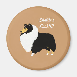 Black Tri Shetland Sheepdog Sten!!!! Magnet
