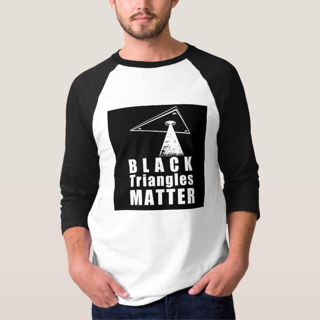 Black Triangle Matter Raglan T Shirt (Framsida)