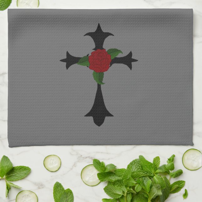 Black Tribal Kor Kitchen Towel Kökshandduk (Vikta)