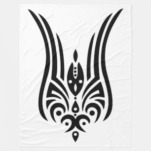 BLACK Tribal Tattoo - tulip + dina idéer Fleecefilt
