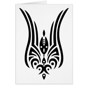 BLACK Tribal Tattoo - tulip + dina idéer Hälsningskort