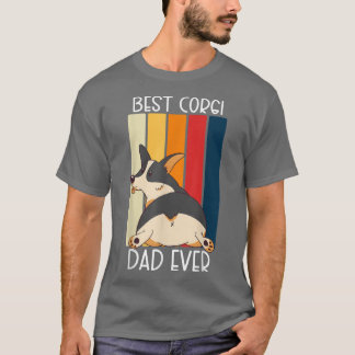 Black Tricolor Corgi Hund älskare Best Corgi Pappa T Shirt