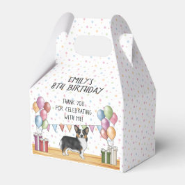 Black Tricolor Pembroke Corgi Birthday Tack Presentaskar