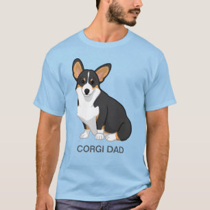 Black Tricolor Pembroke Welsh Corgi Pappa T Shirt