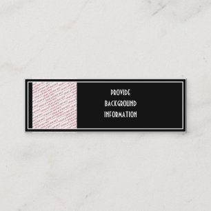 Black Trimmad Photo Template Mini Visitkort