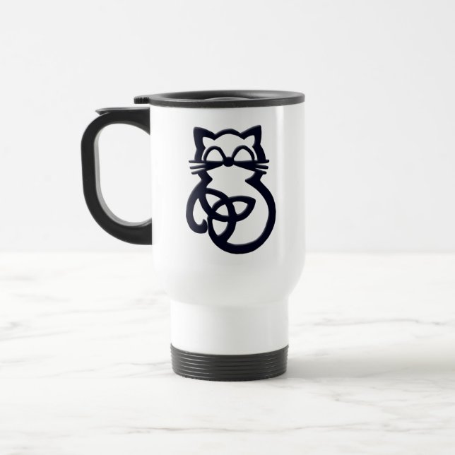 Black Trinity Knot Celtic Cat Resemugg (Vänster)