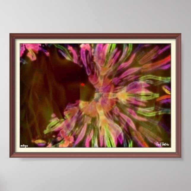 Black Trippy Cat Poster (Framsidan)