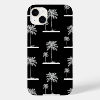 Black Tropical Modern Handflatan Träd Phone Case