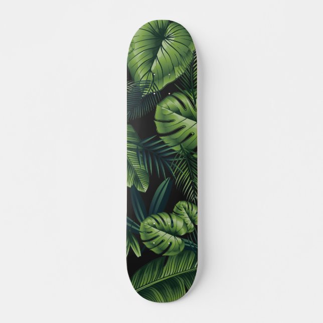 Black Tropical Mönster Mini Skateboard Bräda 18,5 Cm (Framsida)