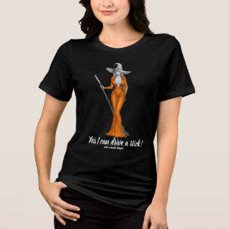 Black Tshirt Halloween Söt Witch Funny Satt T Shirt