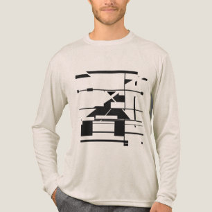Black Tunnelbanan Karta Geometric Abstrakt Labyrin T Shirt