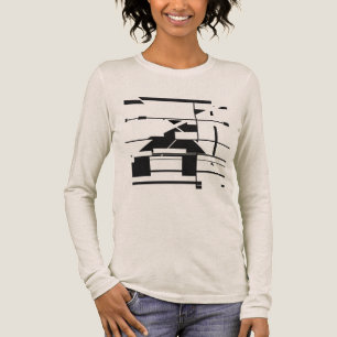Black Tunnelbanan Karta Geometric Abstrakt Labyrin T Shirt