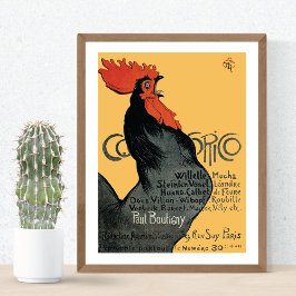Black Tupp Cocorico Theophile Steinlen Poster