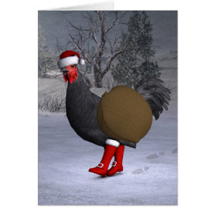 Black Tupp Jultomten Hälsningskort