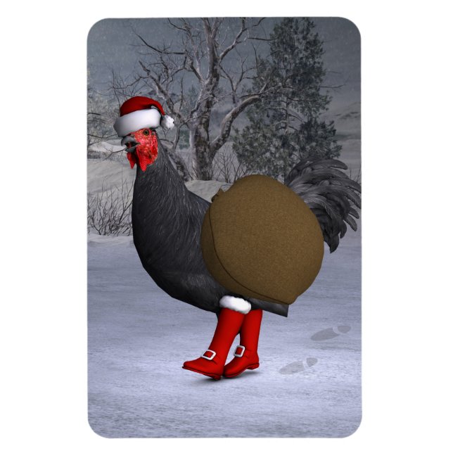 Black Tupp Jultomten Magnet (Vertikal)