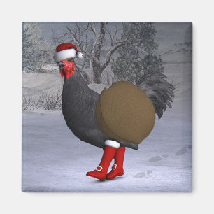 Black Tupp Jultomten Magnet