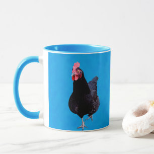 Black Tupp på blå bakgrund, Mugg