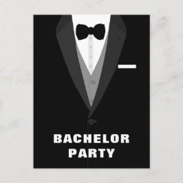 Black Tuxedo Bachelor Party-inbjudan Inbjudan Vykort