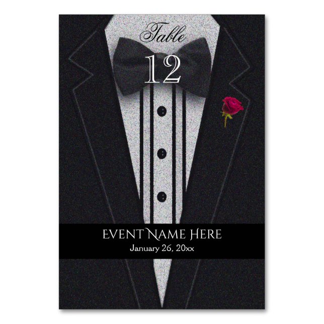 Black Tuxedo Bordsnummer (Framsidan)