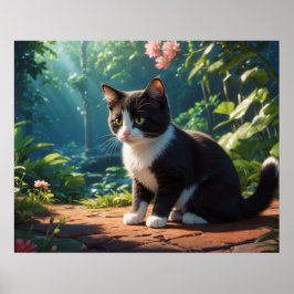 *~* Black Tuxedo Kattunge AP68 5:4 Kattdjur Kitten Poster