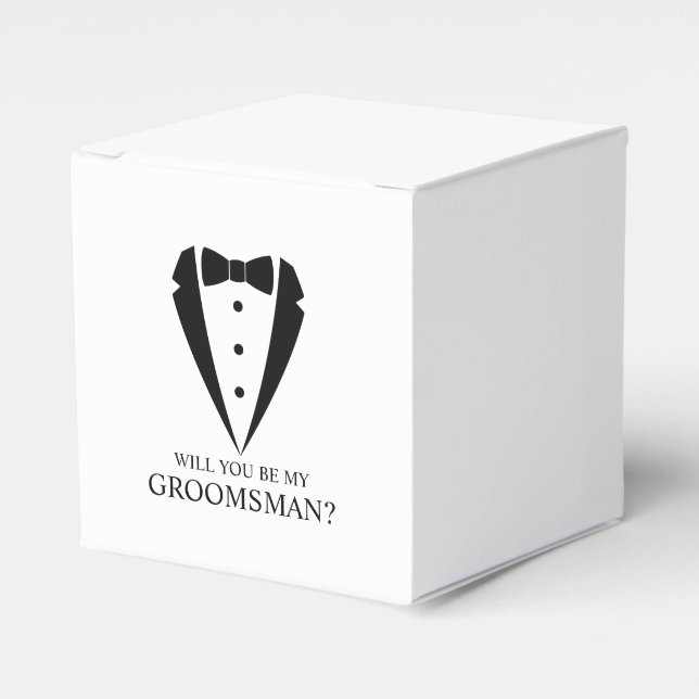 Black Tuxedo Kostym Groomsman Frieri Presentaskar (Framsidan Sidan)