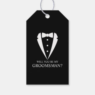 Black Tuxedo Kostym Personlig Groomsman Frieri Presentetikett
