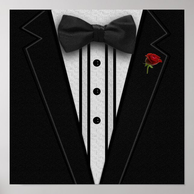 Black Tuxedo med Bow Tie Poster (Framsidan)