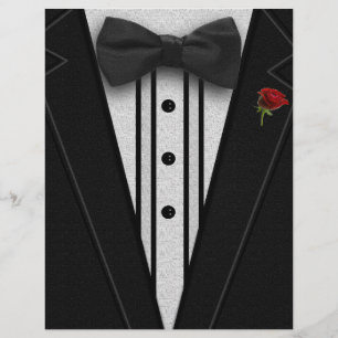 Black Tuxedo med Bow Tie Reklamblad