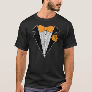 Black Tuxedo stil med Orange Bowtie & Ro Tröja
