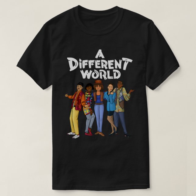 Black TV Show A other world T Shirt (Design framsida)