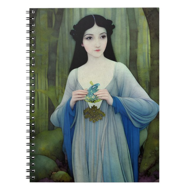 Bläck Tvättar illustration av vackra kvinnor i Sko Anteckningsbok (Framsidan)