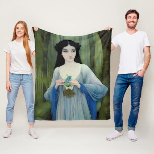 Bläck Tvättar illustration av vackra kvinnor i Sko Fleecefilt