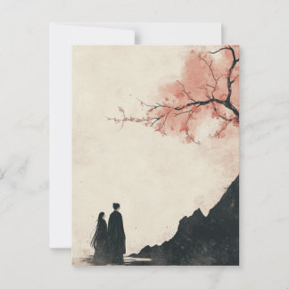 Bläck Tvättar målarteckning Vykort