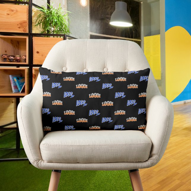 Black Two logotyp Business Company Promotional Lumbarkudde (Skapare uppladdad)