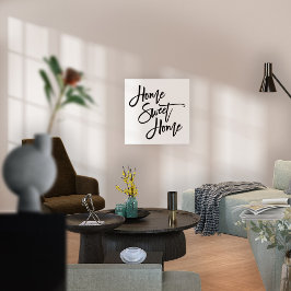 Black Typography Home Sweet Home Snyggt Poster