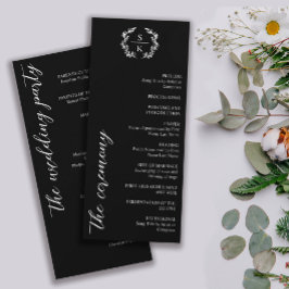 Black Typography Laurel Wandemogram Bröllop