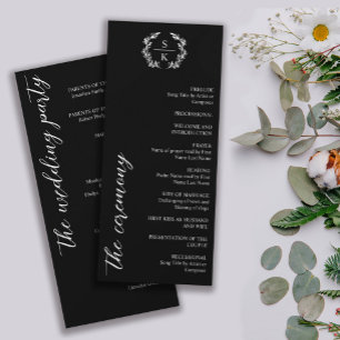Black Typography Laurel Wandemogram Bröllop