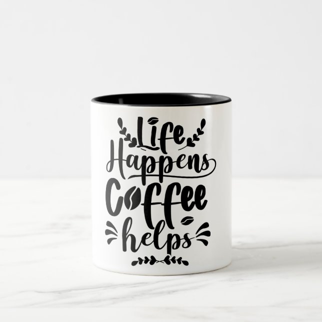 Black Typography Mugg (Center)