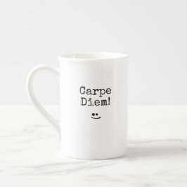 Black Typography Phrase Carpe Diem Benporslin Mugg