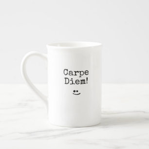 Black Typography Phrase Carpe Diem Benporslin Mugg
